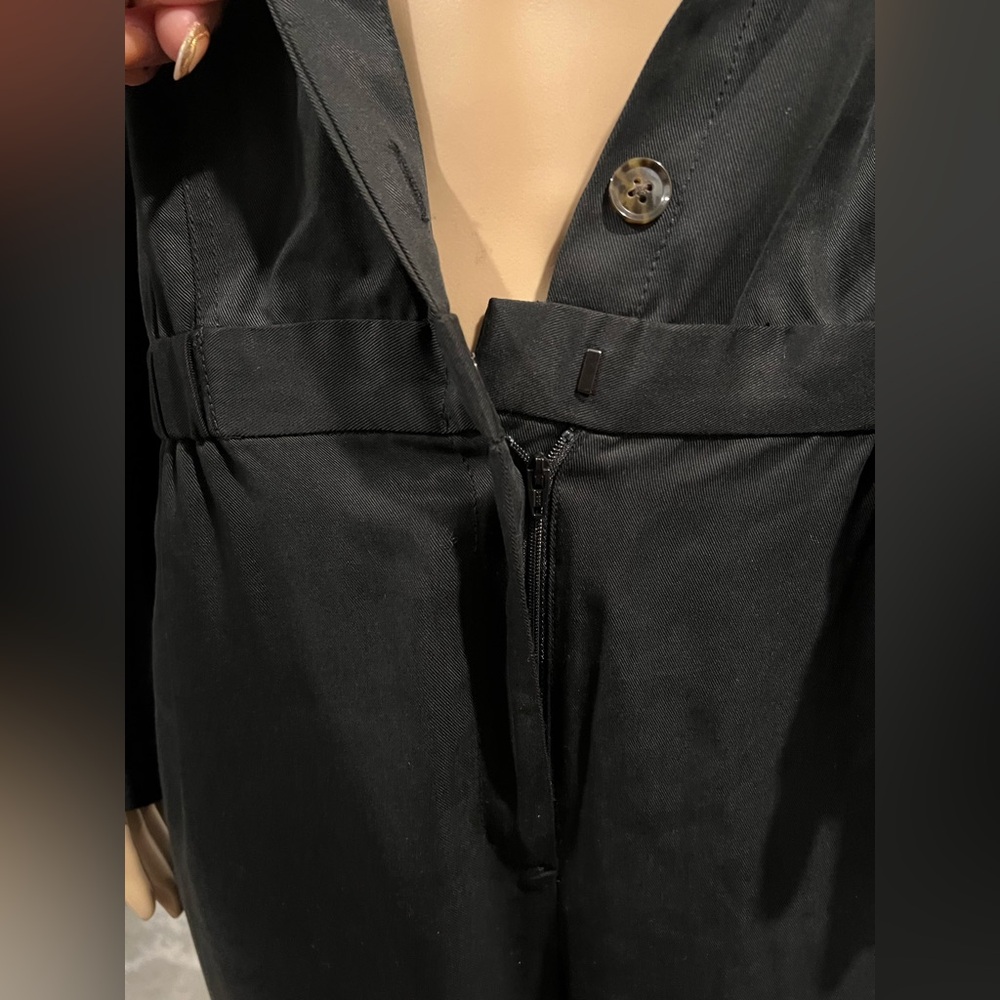 Banana Republic Womens Jumpsuit Tencel Flightless Utility Black Button Size 12 - Picture 9 of 16